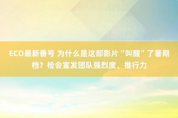 ECO最新番号 为什么是这部影片“叫醒”了暑期档？检会宣发团队强烈度、推行力