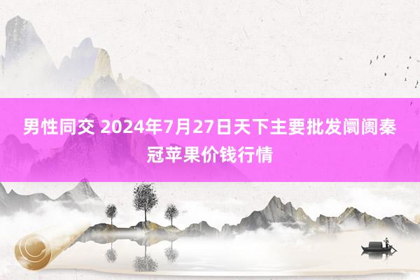 男性同交 2024年7月27日天下主要批发阛阓秦冠苹果价钱行情