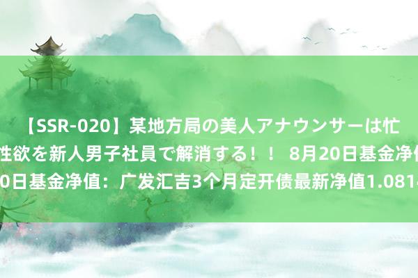 【SSR-020】某地方局の美人アナウンサーは忙し過ぎて溜まりまくった性欲を新人男子社員で解消する！！ 8月20日基金净值：广发汇吉3个月定开债最新净值1.0814，涨0.01%