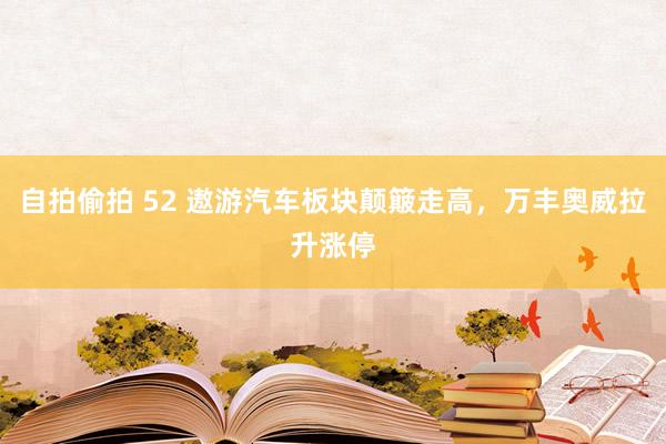 自拍偷拍 52 遨游汽车板块颠簸走高，万丰奥威拉升涨停