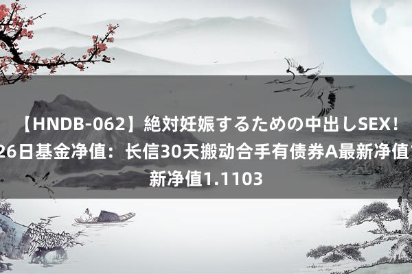 【HNDB-062】絶対妊娠するための中出しSEX！！ 8月26日基金净值：长信30天搬动合手有债券A最新净值1.1103