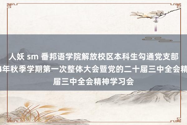 人妖 sm 番邦语学院解放校区本科生勾通党支部举行2024年秋季学期第一次整体大会暨党的二十届三中全会精神学习会