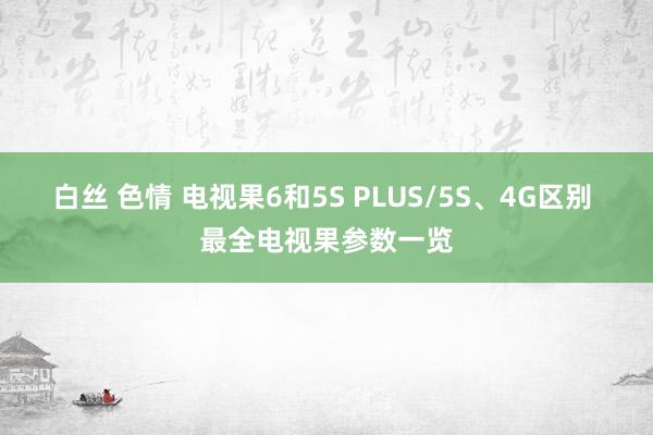 白丝 色情 电视果6和5S PLUS/5S、4G区别 最全电视果参数一览